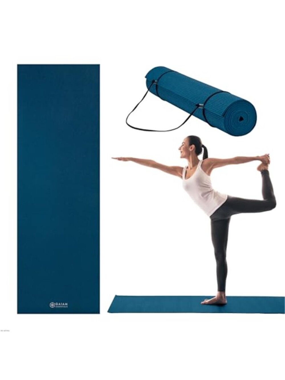 Essentials 1/4" Thin (6mm) Yoga and Pilates Fitness and Exercise Mat with